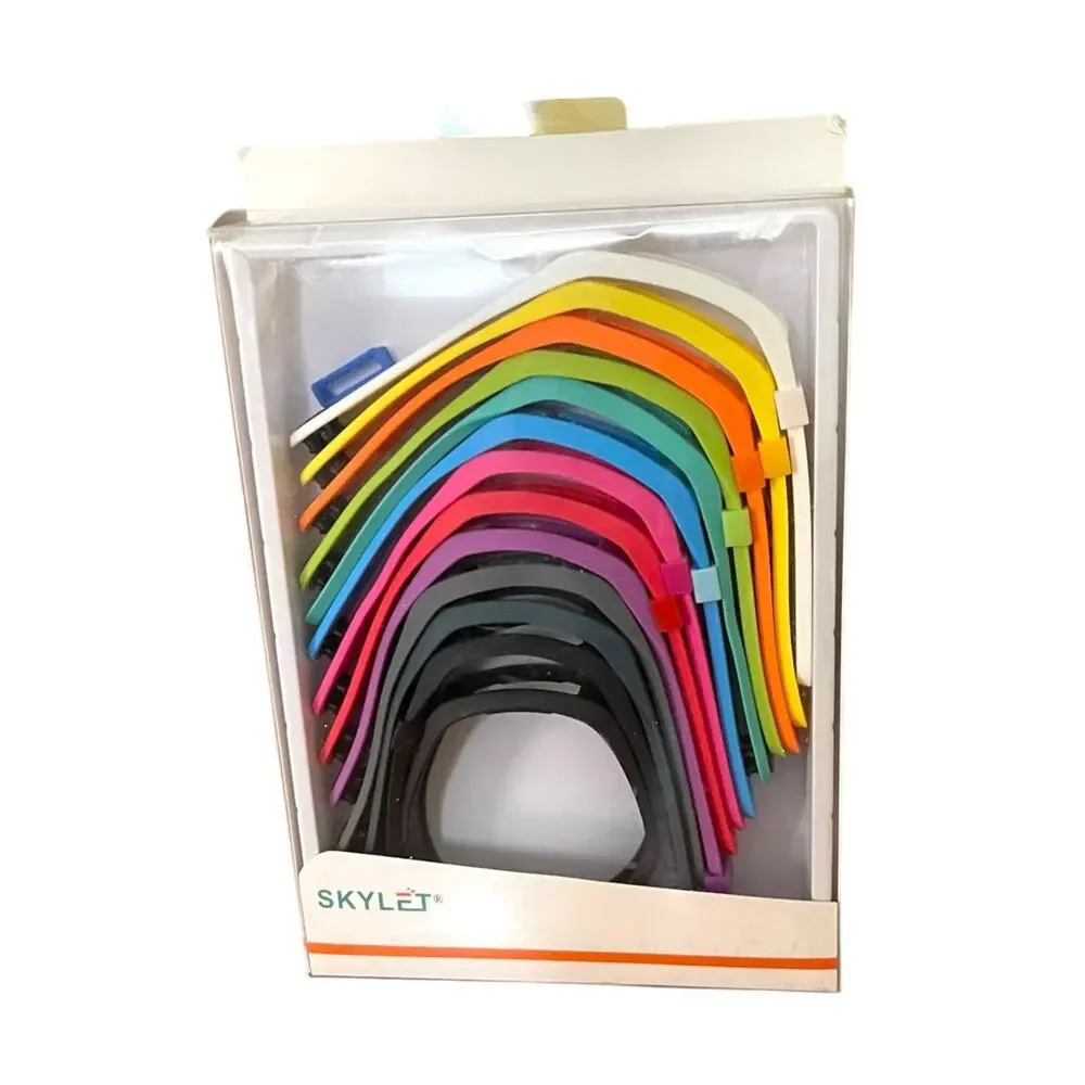 Skylet Pack of 13 Fitbit Replacement Wrist Bands Rainbow Assorted New